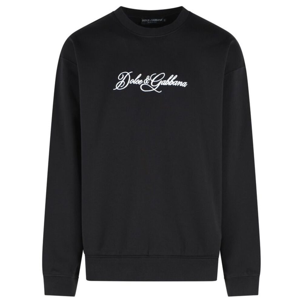 Dolce & Gabbana Black Cotton Sweatshirt Men